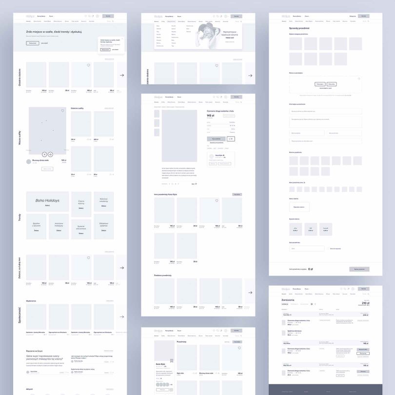 wireframe of a website
